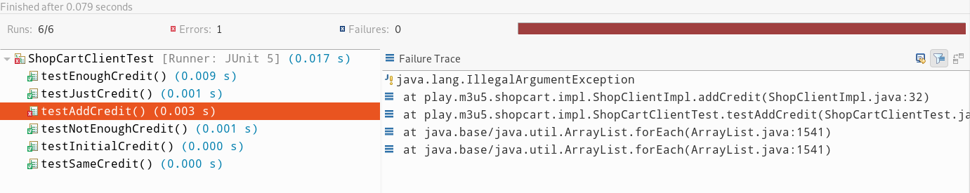 JUnit error